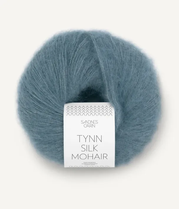 Tynn Silk Mohair isblå 6552