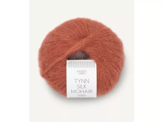 Tynn Silk Mohair Lys Kobberbrun, 3535