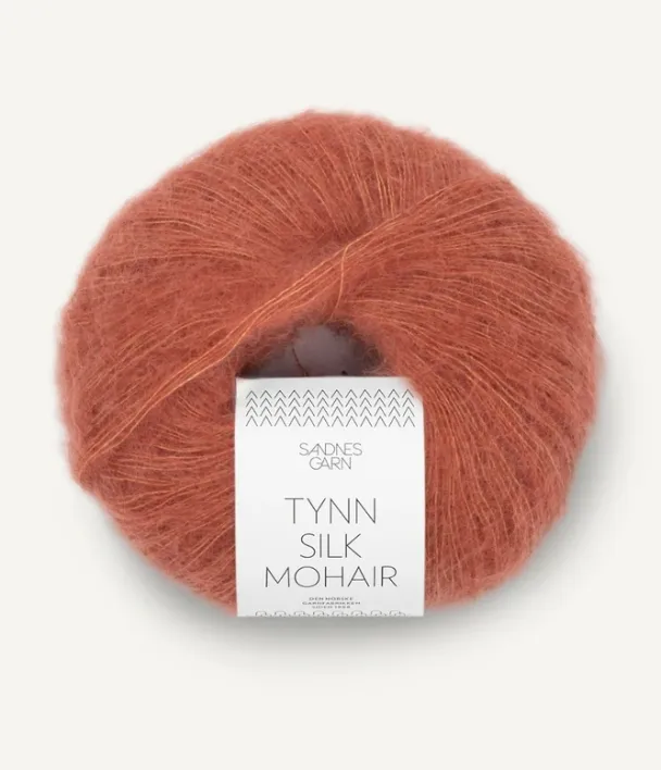 Tynn Silk Mohair Lys Kobberbrun, 3535