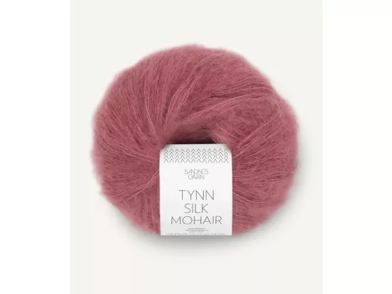 Tynn Silk Mohair Mørk Gammelrosa 4244