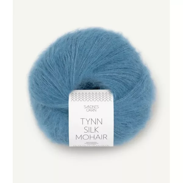 Tynn Silk Mohair mørk himmelblå 6042