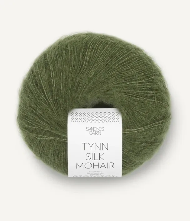 Tynn Silk mohair olivengrønn 9062
