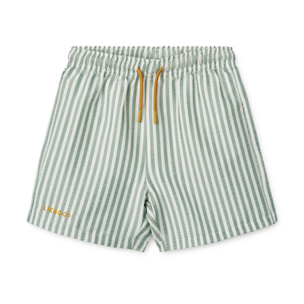 Duke Badeshorts - Stripe Peppermint/Crisp White - Image 1