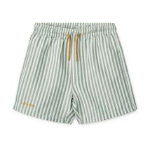 Duke Badeshorts - Stripe Peppermint/Crisp White