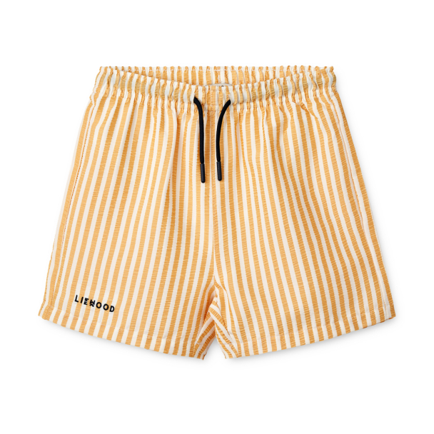 Duke Badeshorts - Stripe Yellow Mellow/Creme - Image 1