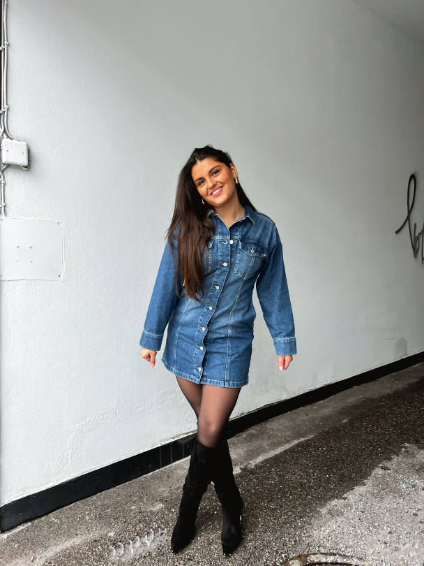 Kylie Dress - Denim Blue  - Image 5
