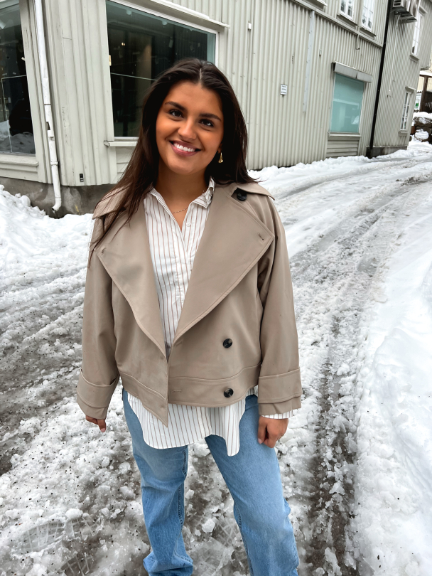 Silvia Trench Jacket - Roasted Cashew  - Image 4