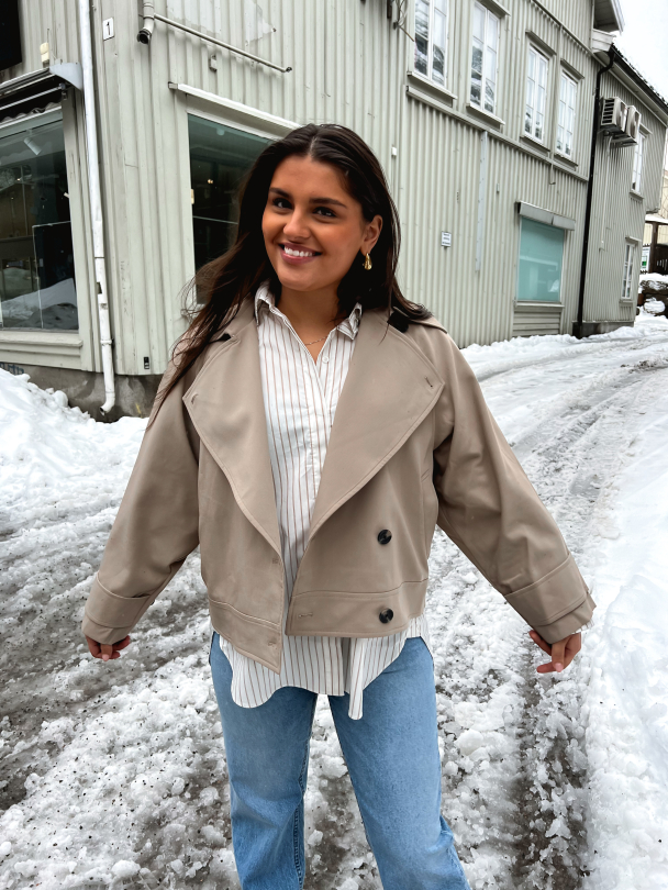 Silvia Trench Jacket - Roasted Cashew  - Image 6