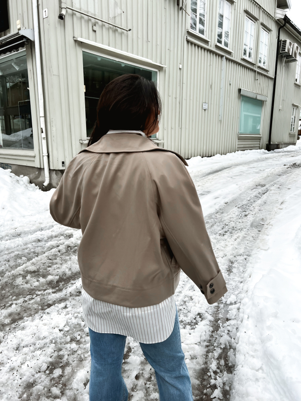 Silvia Trench Jacket - Roasted Cashew  - Image 7