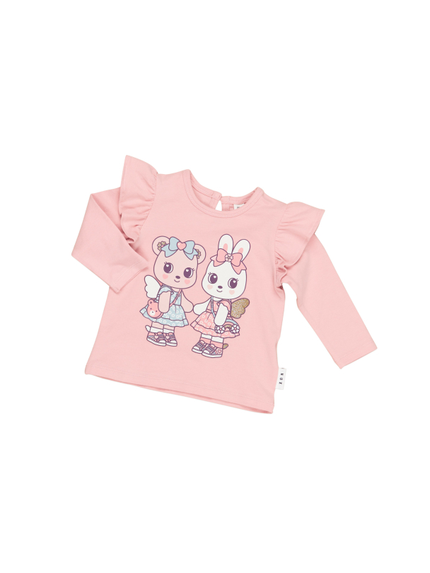 Fairy Friends Frill Top - Dusty Rose - Image 3