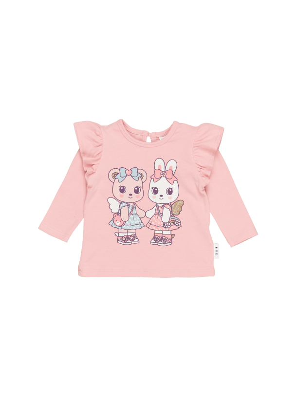 Fairy Friends Frill Top - Dusty Rose - Image 1