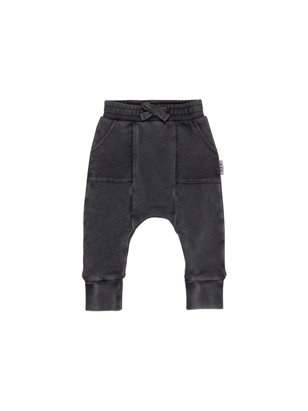 Pocket Drop Crotch Pant - Washed Black - Image 1