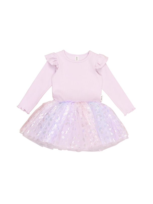 HUXBABY - RAINBOW RIB BALLET DRESS BRIGHT ORCHID - Image 1