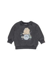 HUXBABY | Dino Drums Sweatshirt - Washed Black