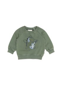 HUXBABY | Dino Star Sweatshirt - Washed Green