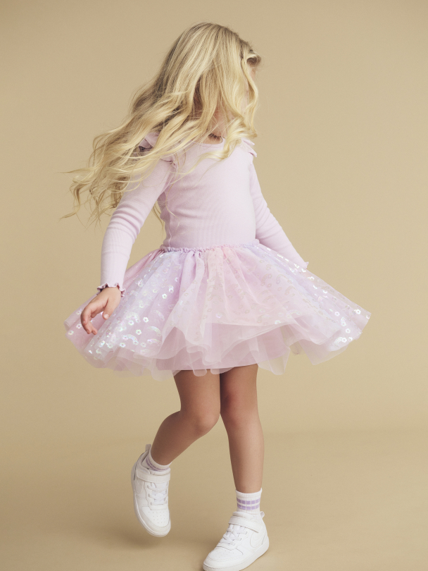 HUXBABY - RAINBOW RIB BALLET DRESS BRIGHT ORCHID - Image 4