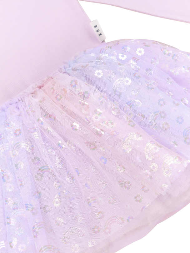 HUXBABY | Rainbow Rib Ballet Onesie - Bright Orchid - Image 4