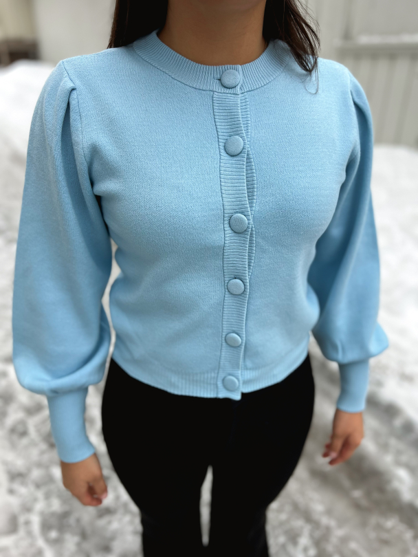 Fonny Knit Cardigan - Clear Sky - Image 1