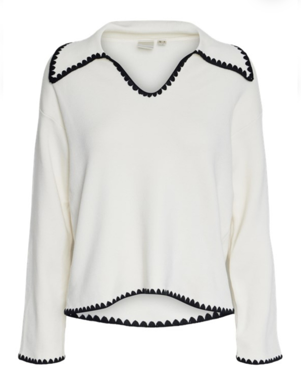 Stitch Knit Pullover - Birch/Detail Black  - Image 2