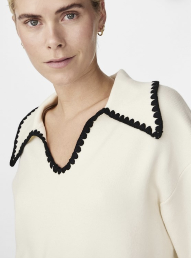 Stitch Knit Pullover - Birch/Detail Black  - Image 4