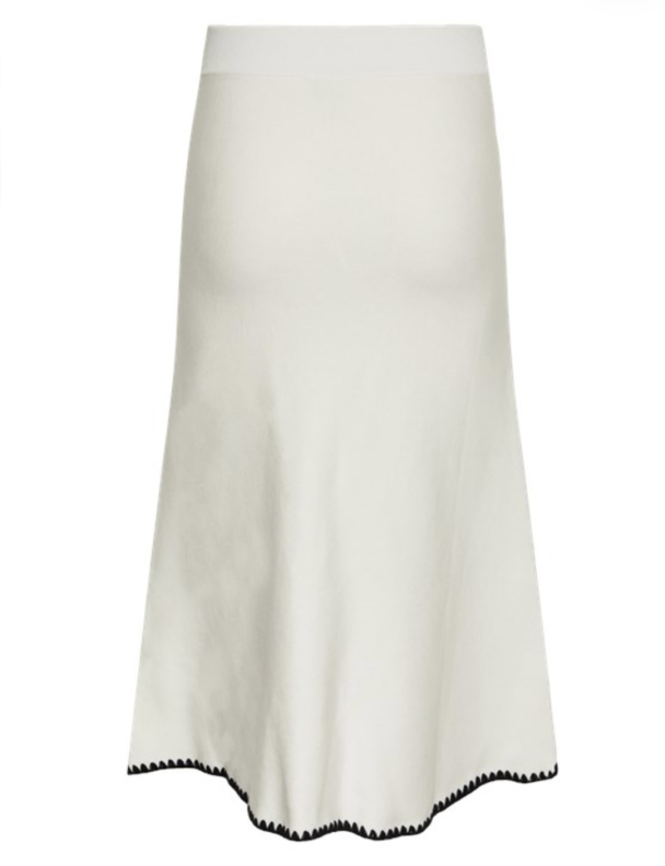 Stitch Midi Knit Skirt - Birch/Detail Black  - Image 2