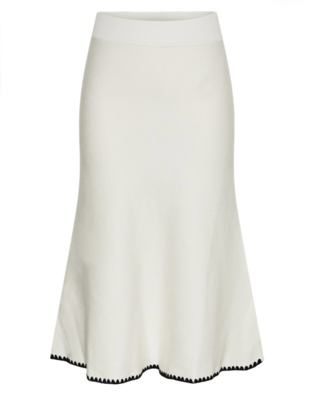 Stitch Midi Knit Skirt - Birch/Detail Black  - Image 3