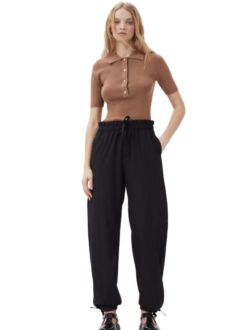 Drapey Melange Elasticated Waist Pants