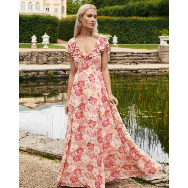 Dotted Georgette Maxi Dress - Flourish Wall