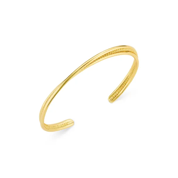 ORELIA Interlocking Textured Bangle - Image 1