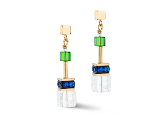 GEOCUBE Earrings Iconic Nature Multicolour Gold