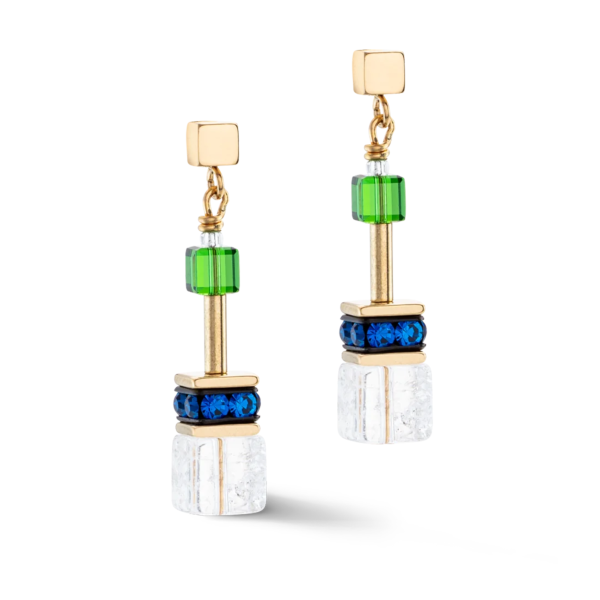 GEOCUBE Earrings Iconic Nature Multicolour Gold