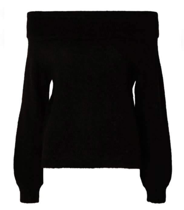 Lulu Offshulder Knit - Black  - Image 2