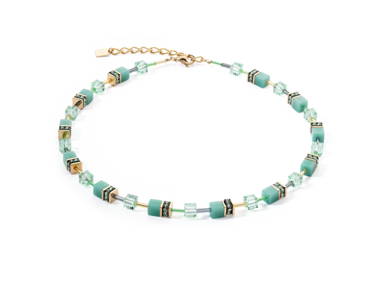 GEOCUBE Necklace Iconic Mono Gold Green