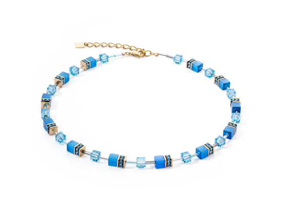GEOCUBE Necklace Iconic Mono Gold Turquoise