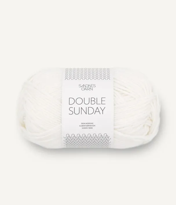 Doubel Sunday 1001 Hvit - Sandnes Garn