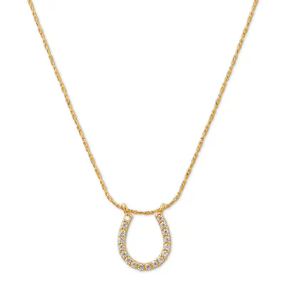 Lucky Horseshoe Pave Necklace
