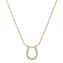 Lucky Horseshoe Pave Necklace