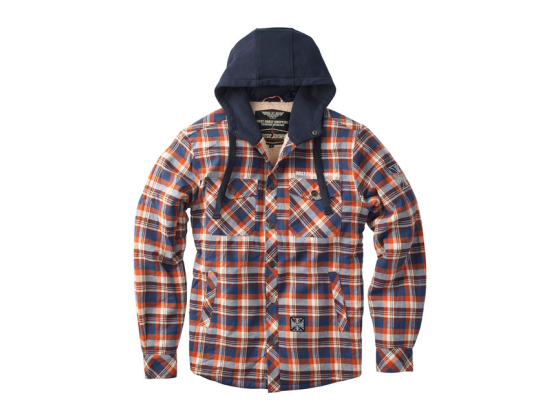 WCC FLANELL JAKKE BROWN/ORANGE