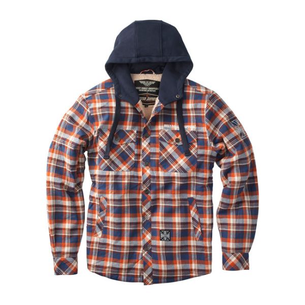 WCC FLANELL JAKKE BROWN/ORANGE