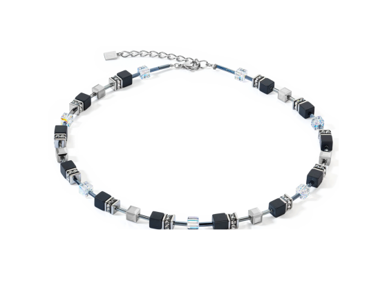 GEOCUBE Necklace Iconic Precious Onyx Crystal Black
