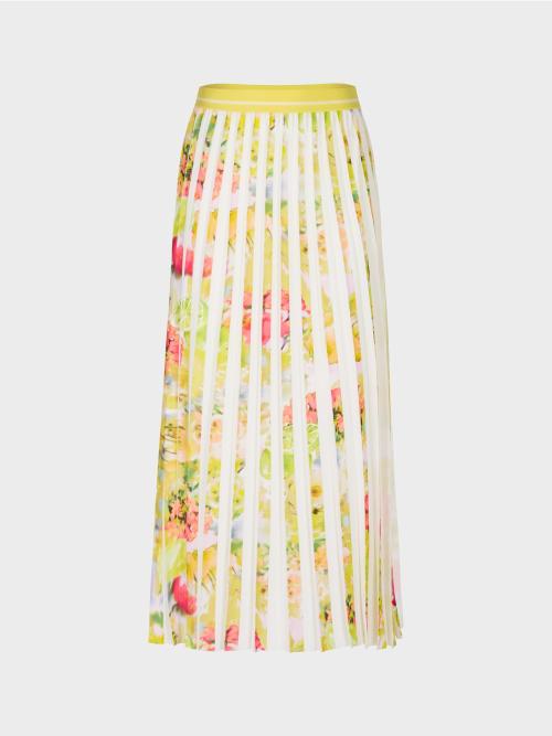 Plisse Skirt Yellow Flower WC 71.11 W36  | Plisse Yellow Flower Skirt WC 71.11 W36 fra MarcCain