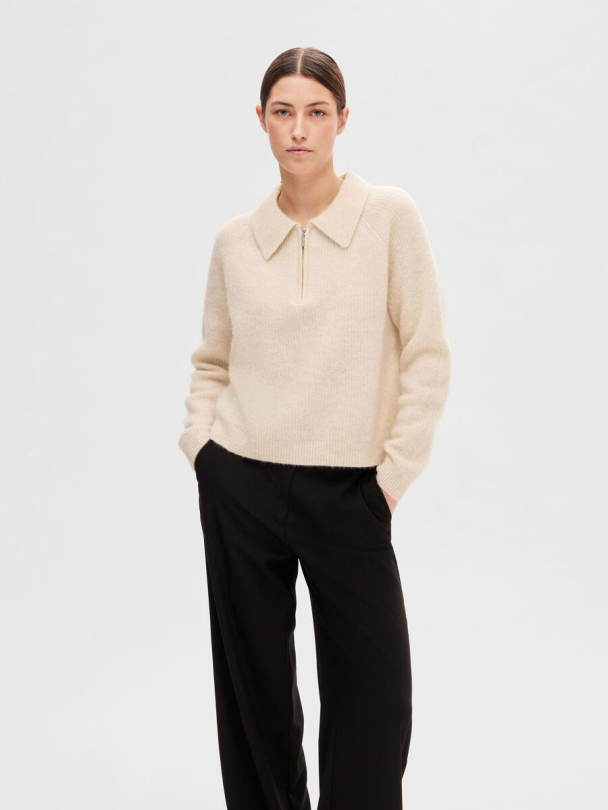 SELECTED FEMME Sia Mynthe Half Zip Knit - Image 1