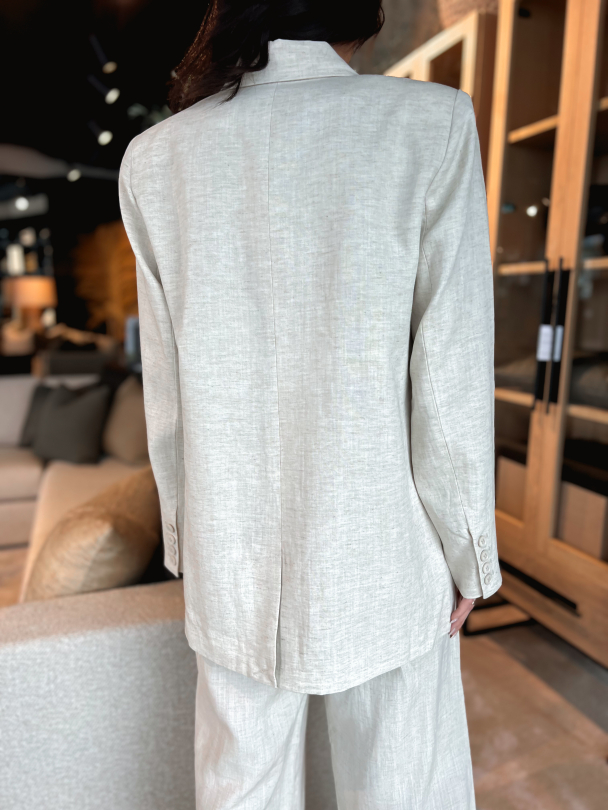 Liza Linen Blazer - Tammy Light Sand - Image 6