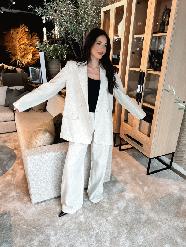 Liza Linen Pants - Tammy Light Sand - Image 8