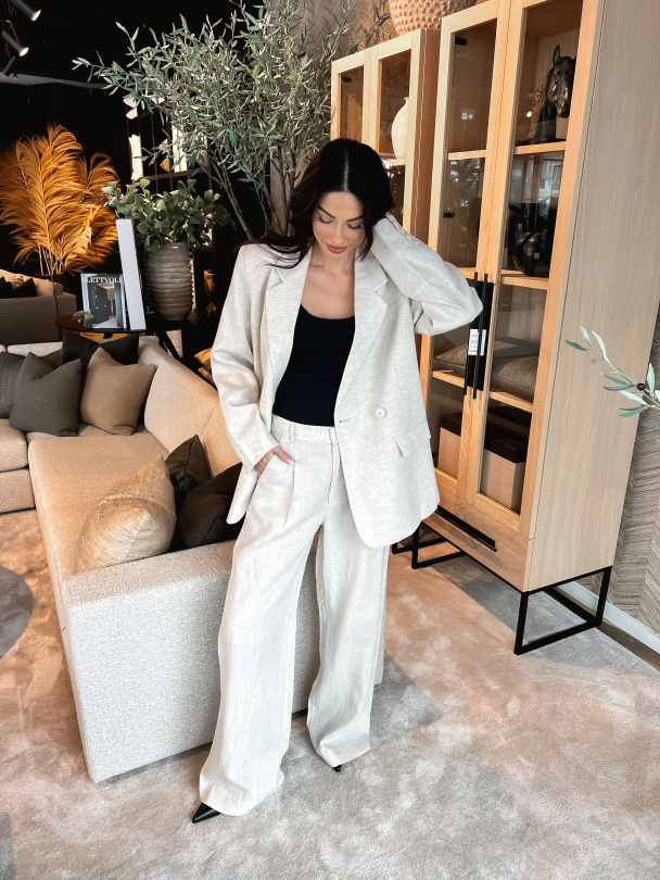 Liza Linen Pants - Tammy Light Sand - Image 9
