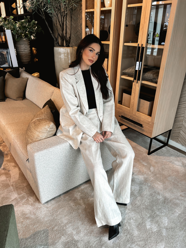 Liza Linen Pants - Tammy Light Sand - Image 10