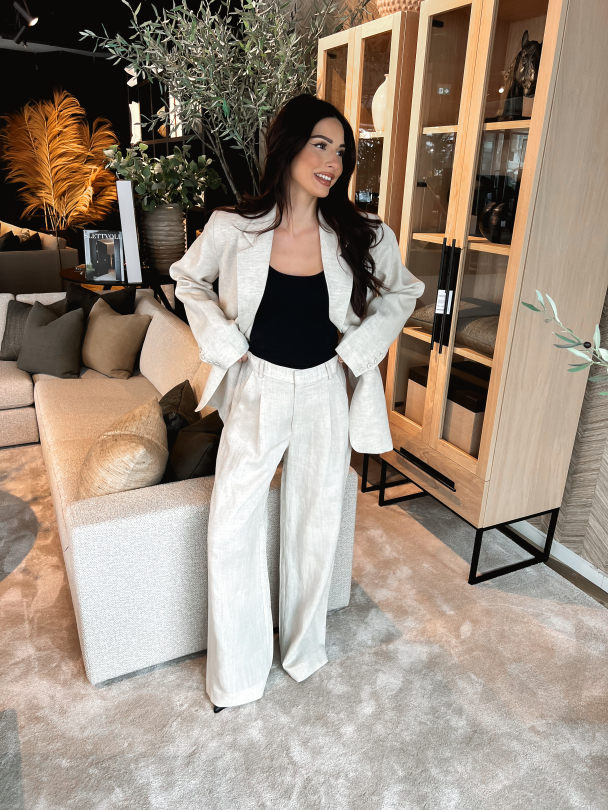Liza Linen Pants - Tammy Light Sand - Image 11