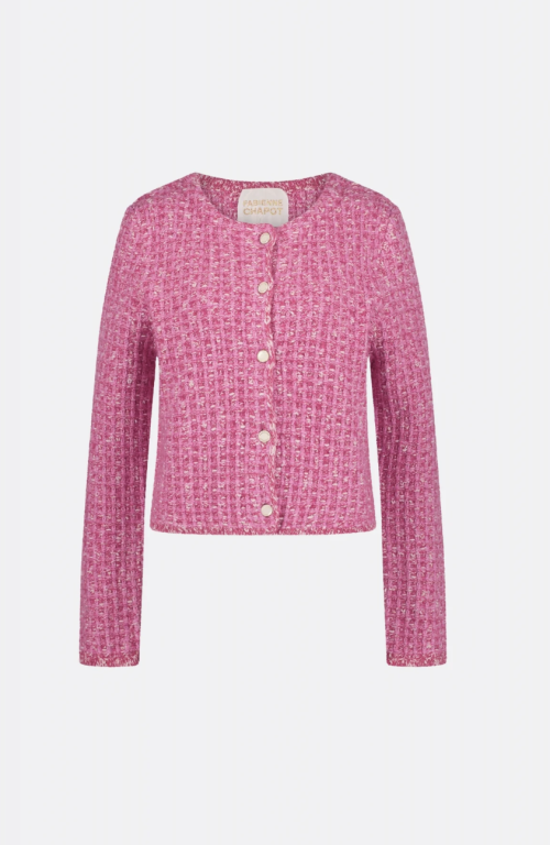 Josh Tweed Cardigan Pink Candy  | Josh Tweed Cardigan Pink Candy fra Fabienne Chapot