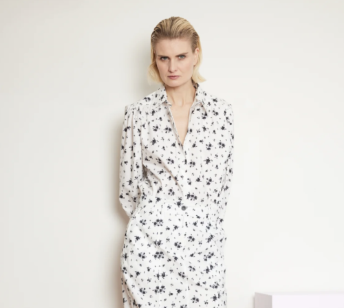 Steilene Shirt  White Blossom  |  Steilene ShirtWhite Blossom fra ILAG