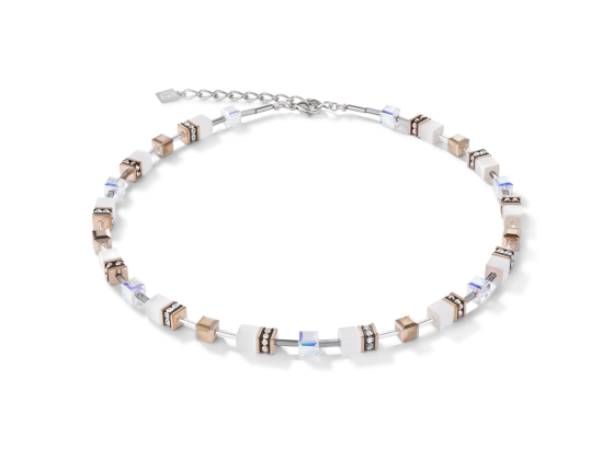 GEOCUBE Golden White Necklace